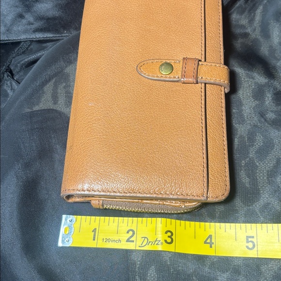 Fossil Fiona wallet camel brown envelope style multi compartment women’s wallet - Picture 14 of 14